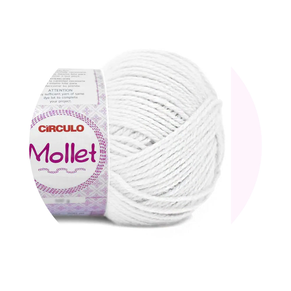 Foto 3 de Lã mollet 40g branco 10 circulo