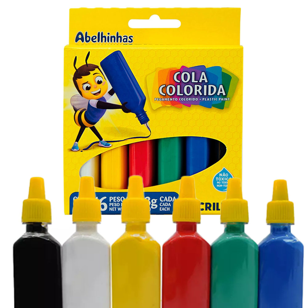 Foto 3 de Tinta plastic paint 23g com 6 cores acrilex