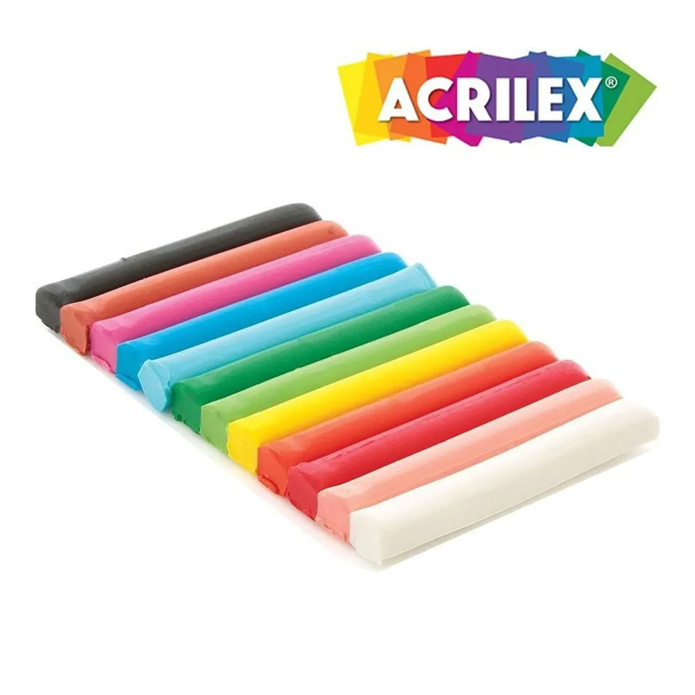 Foto 2 de Massinha de modelar soft com 12 cores acrilex