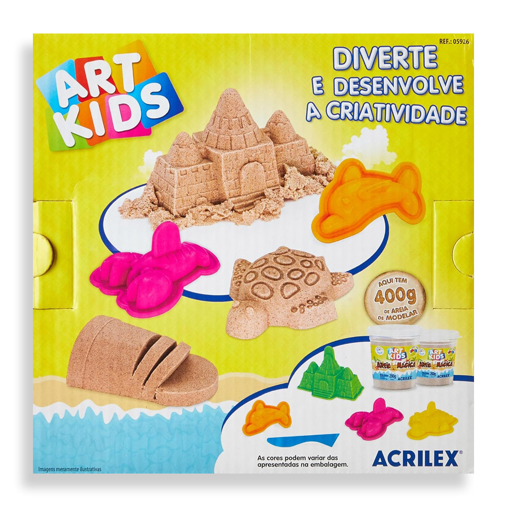 Foto 3 de Areia mágica 400g brincando na praia acrilex