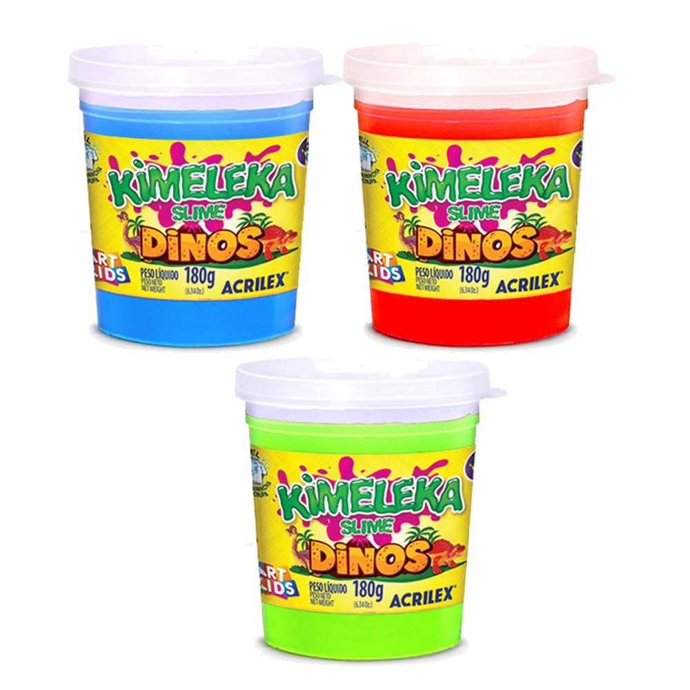 Foto 3 de Kimeleka slime 150g c/ dino surpresa 1und sortido acrilex