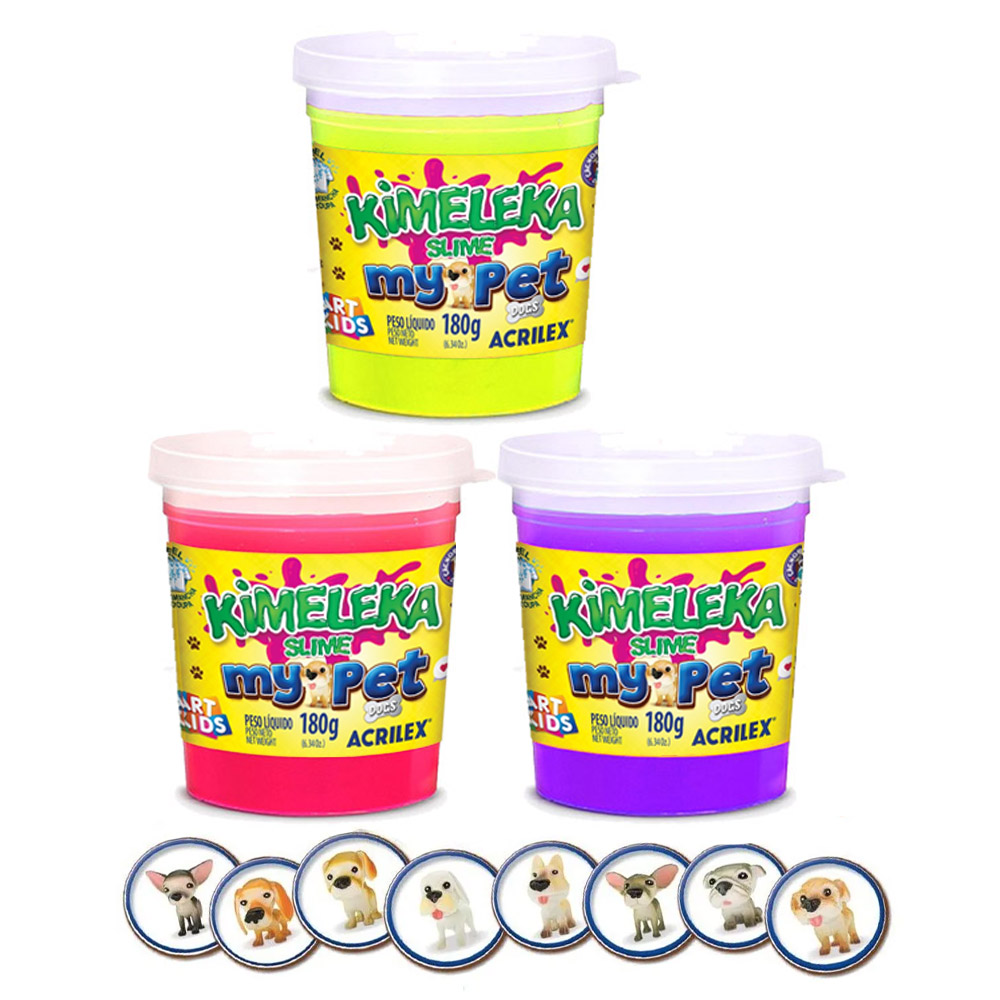 Foto 2 de Kimeleka slime 180g c/ pet surpresa 1und sortido acrilex