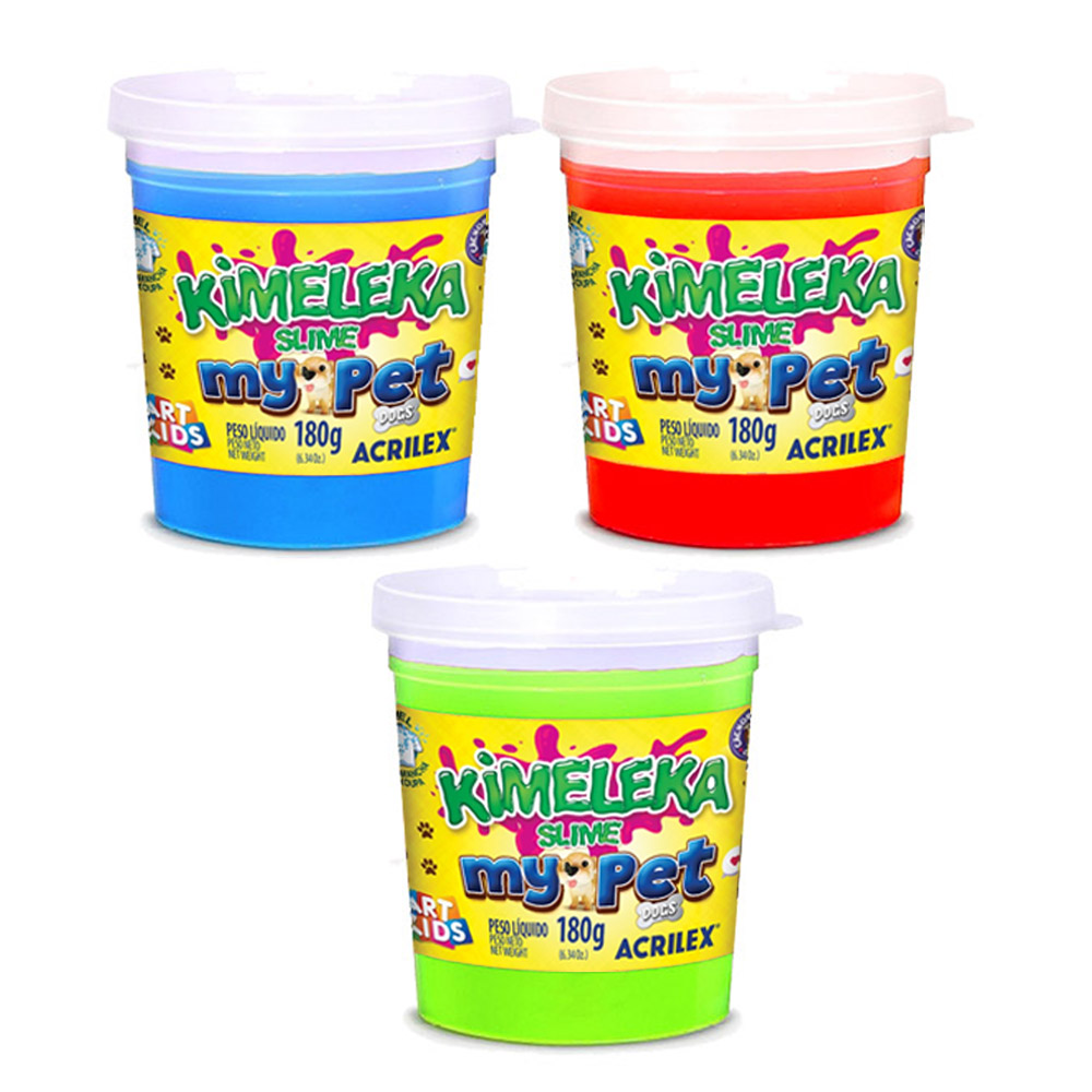 Foto 3 de Kimeleka slime 180g c/ pet surpresa 1und sortido acrilex