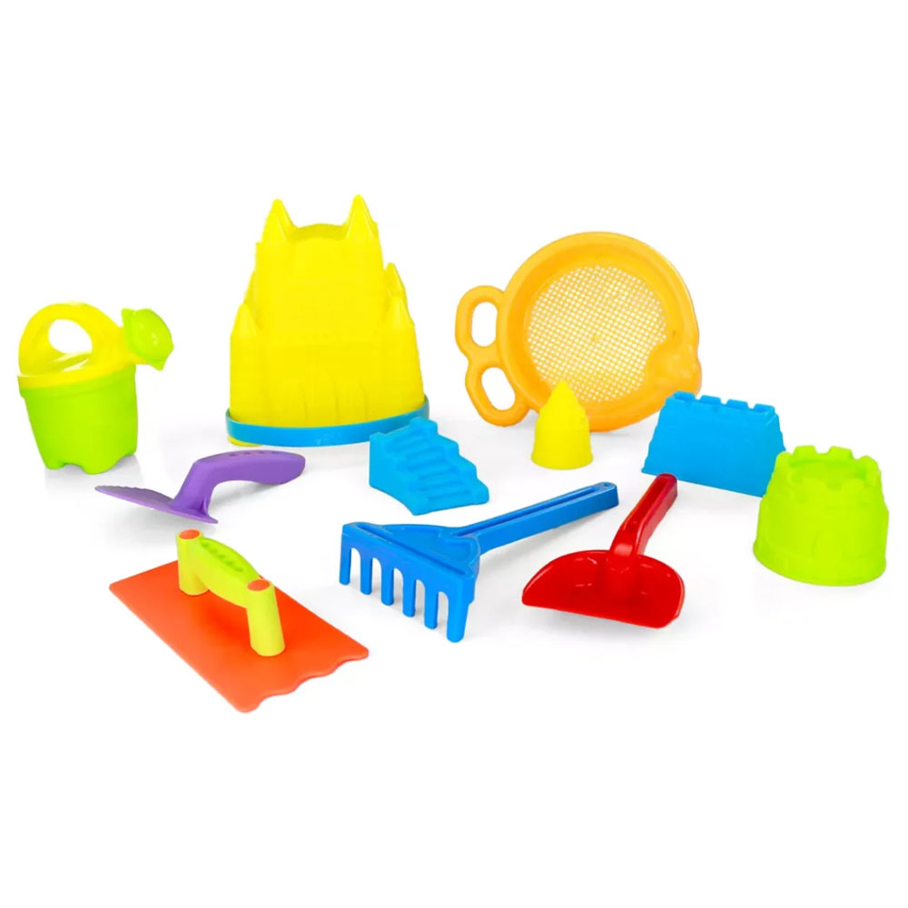 Foto 2 de Kit balde castelo de areia praia c/11pçs acrilex