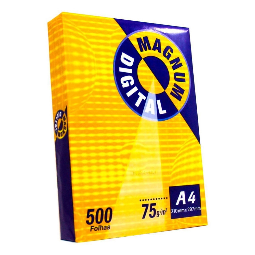 Foto 2 de Papel sulfite a4 75gr 500fls branco caixa c/ 10und magnum