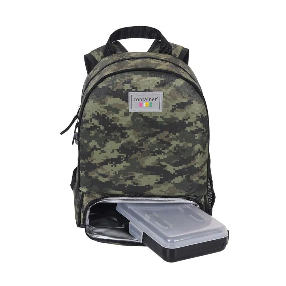 Foto 2 de Mini mochila c/ bolso térmico camuflado container kids