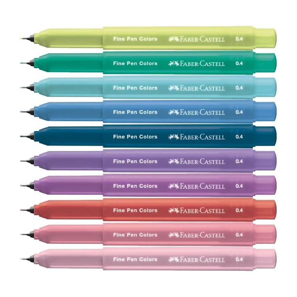 Foto 3 de Kit 10 canetas fine pen + shoulder bag breeze faber castell