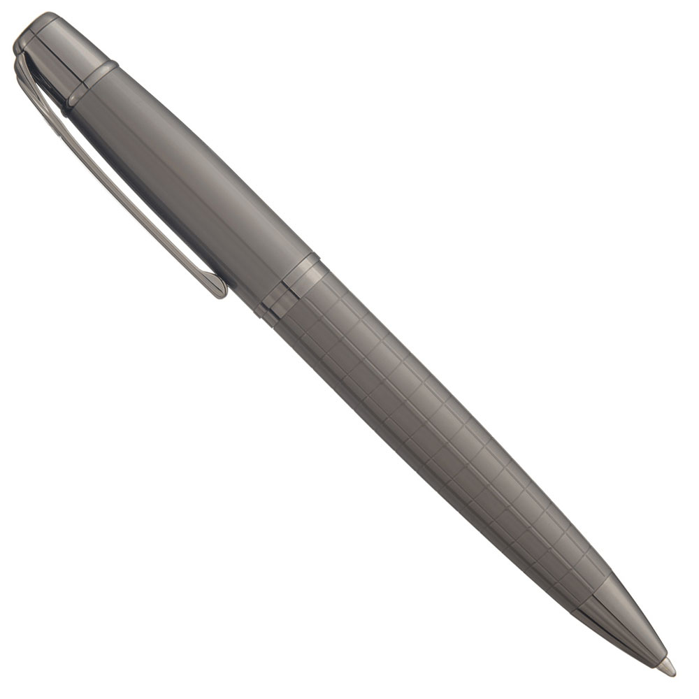 Foto 2 de Caneta crown esferográfica metal ebony fume tinta azul