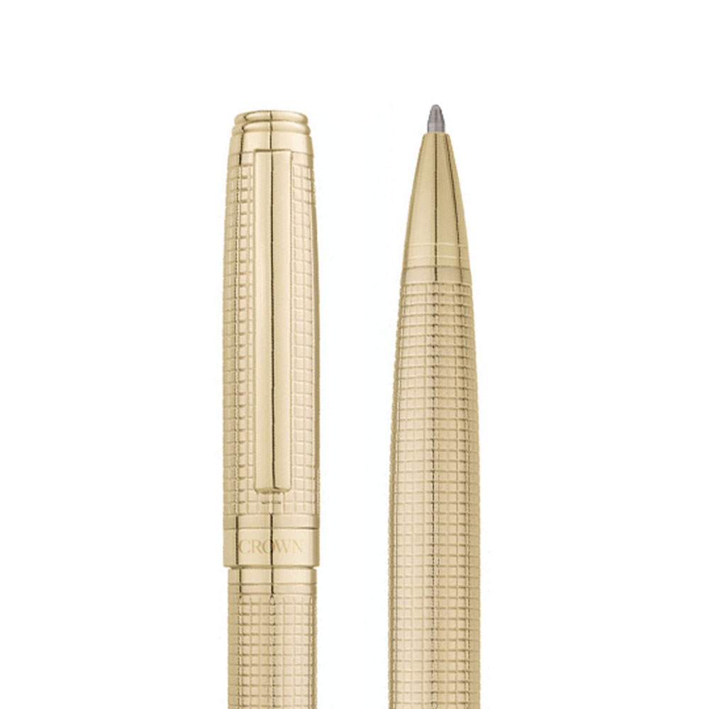 Foto 3 de Caneta esferográfica metal supreme dourada tinta azul crown