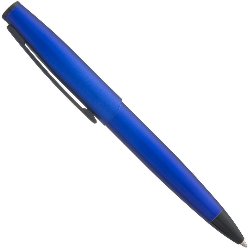 Foto 2 de Caneta crown esferográfica metal unique azul tinta azul