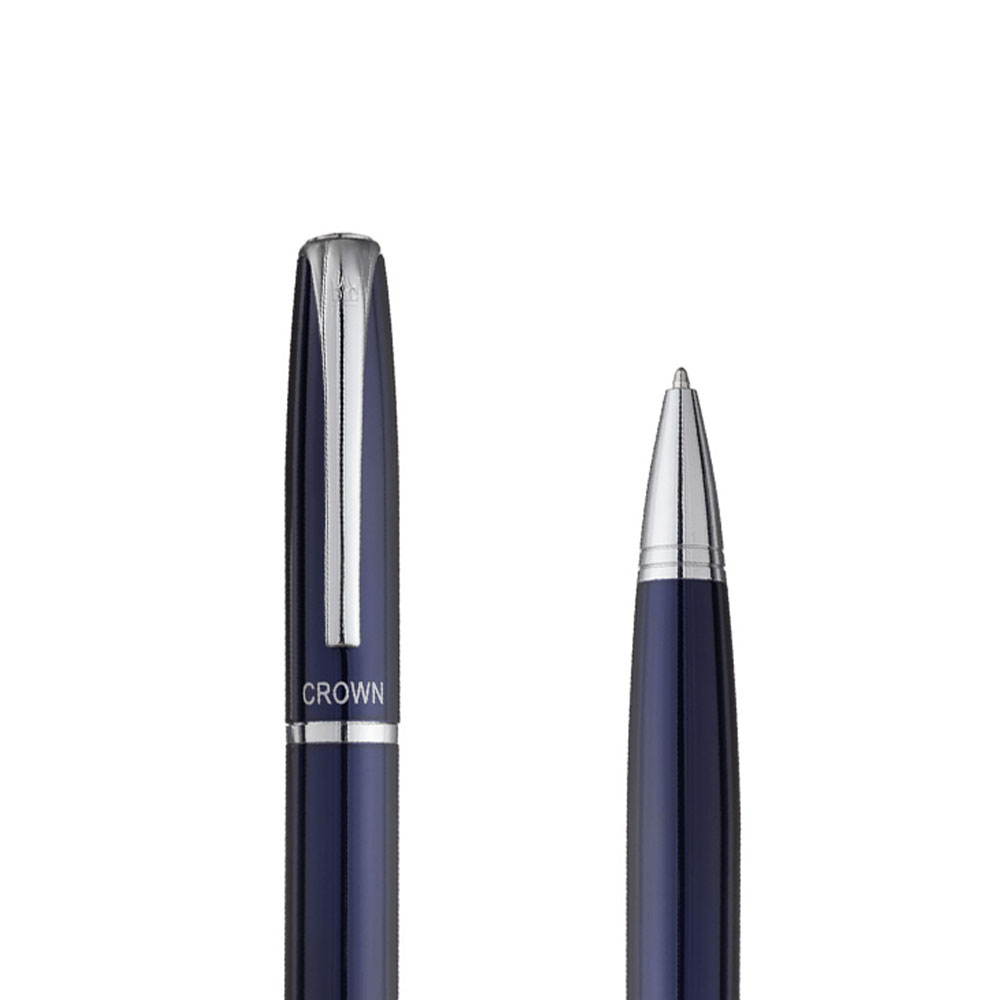 Foto 3 de Caneta crown esferográfica metal queen azul tinta azul