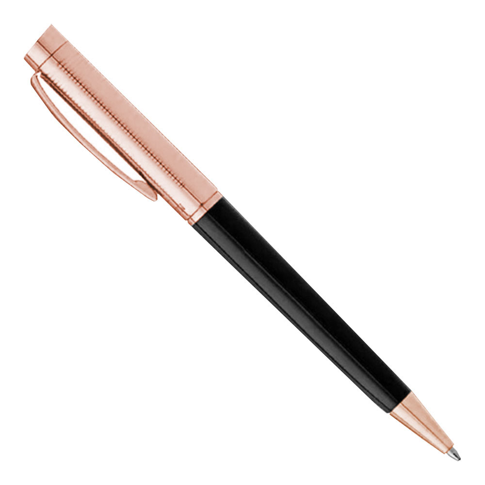 Foto 2 de Caneta crown esferográfica opala rose/preto tinta azul