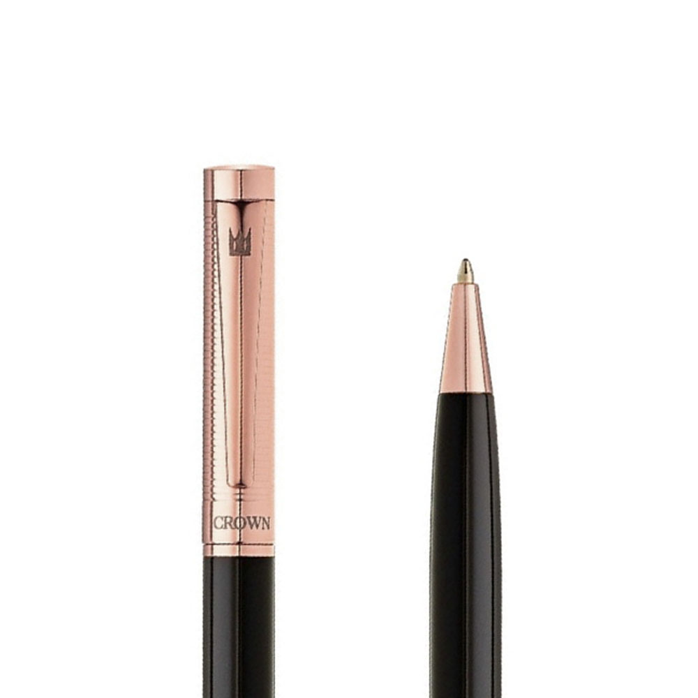 Foto 3 de Caneta crown esferográfica opala rose/preto tinta azul