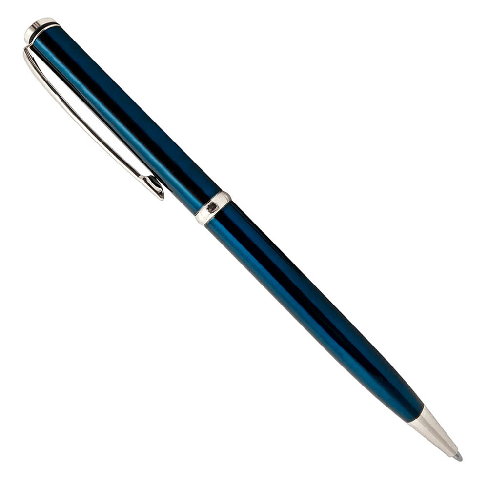 Foto 2 de Caneta esferográfica sigma chrome 1und azul petróleo crown