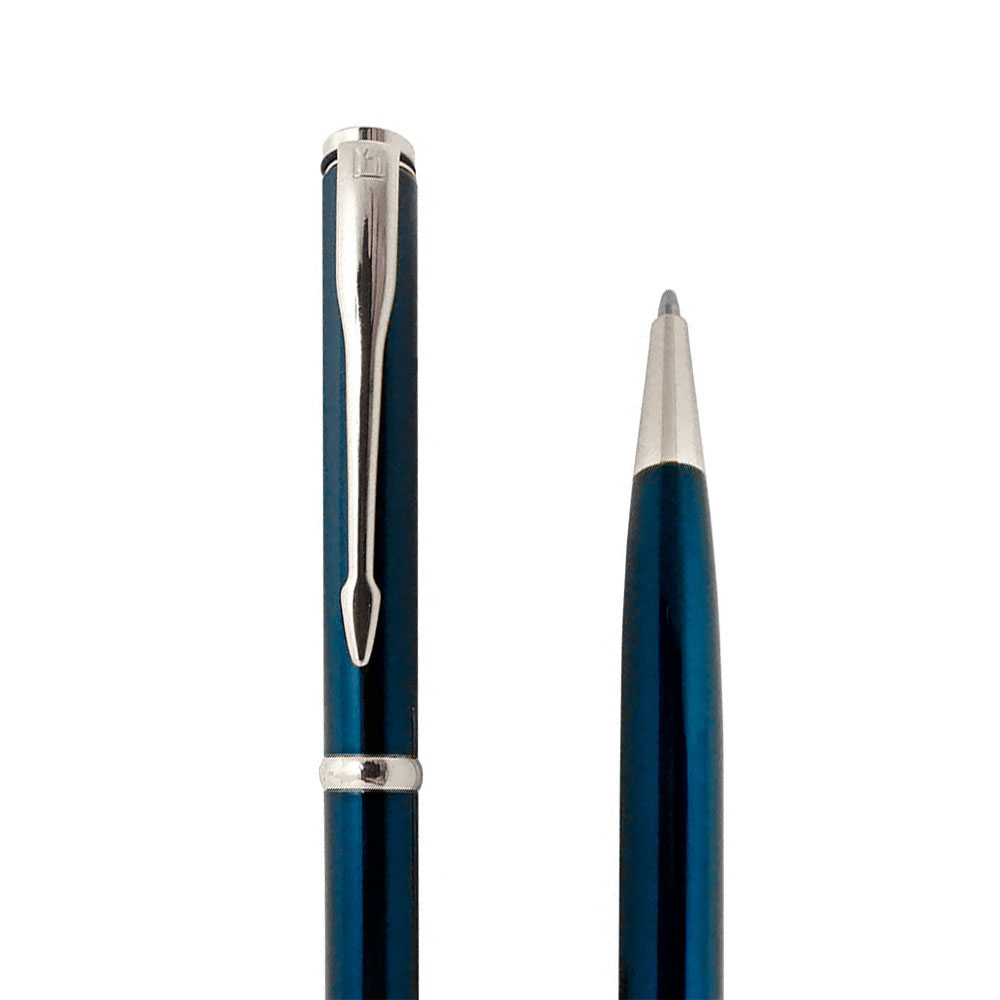 Foto 3 de Caneta esferográfica sigma chrome 1und azul petróleo crown