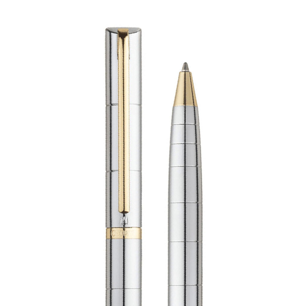 Foto 3 de Caneta crown esferográfica metal paragon gold tinta azul