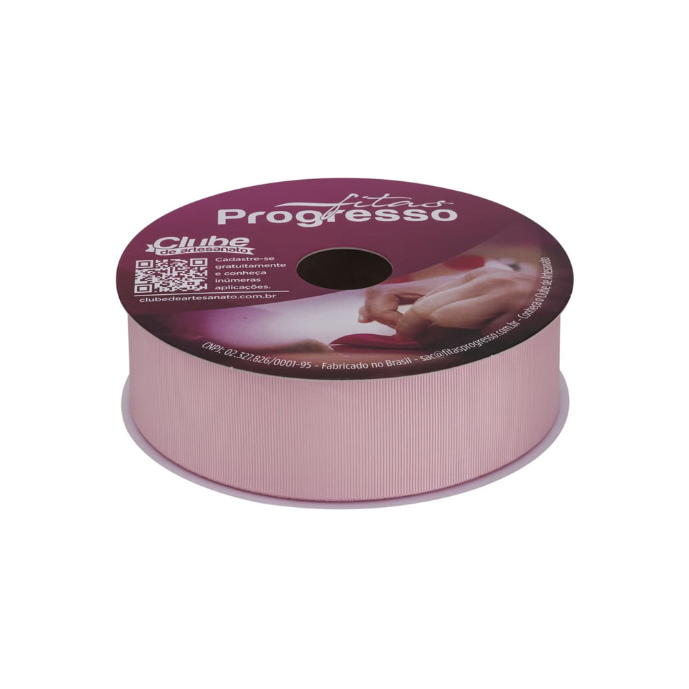Foto 2 de Fita gorgurão 38mmx40m gp009 rosa claro 206 progresso
