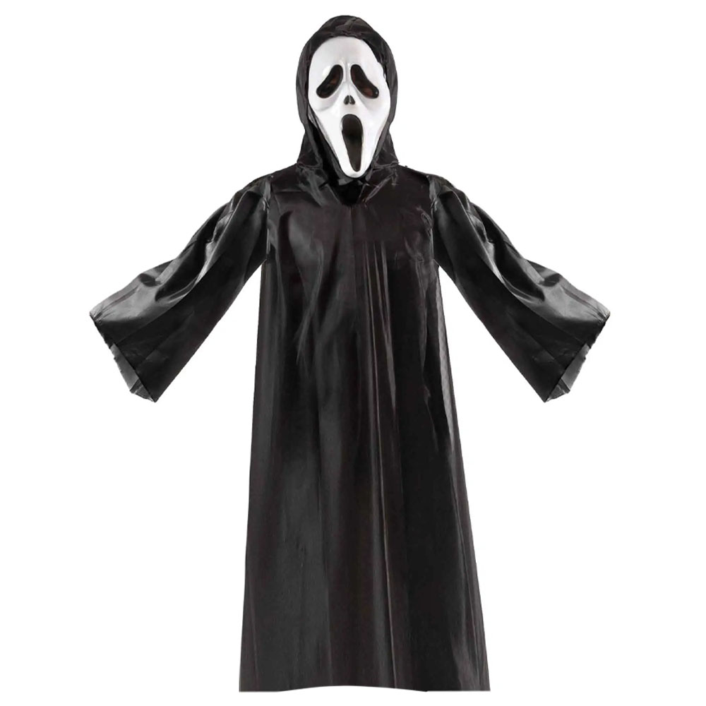 Foto 3 de Tunica do pânico adulto preto halloween fantasia