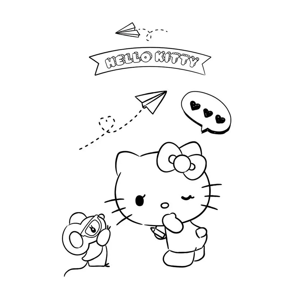 Foto 3 de Bloco de colorir pintar 28fls a4 180g hello kitty jandaia