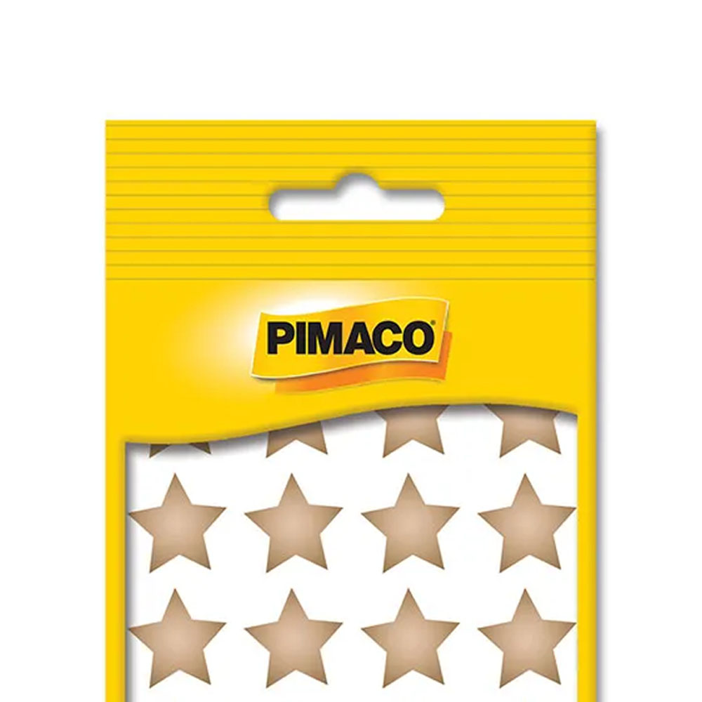 Foto 3 de Etiqueta adesiva estrela ouro 18mm com 100 etiquetas pimaco