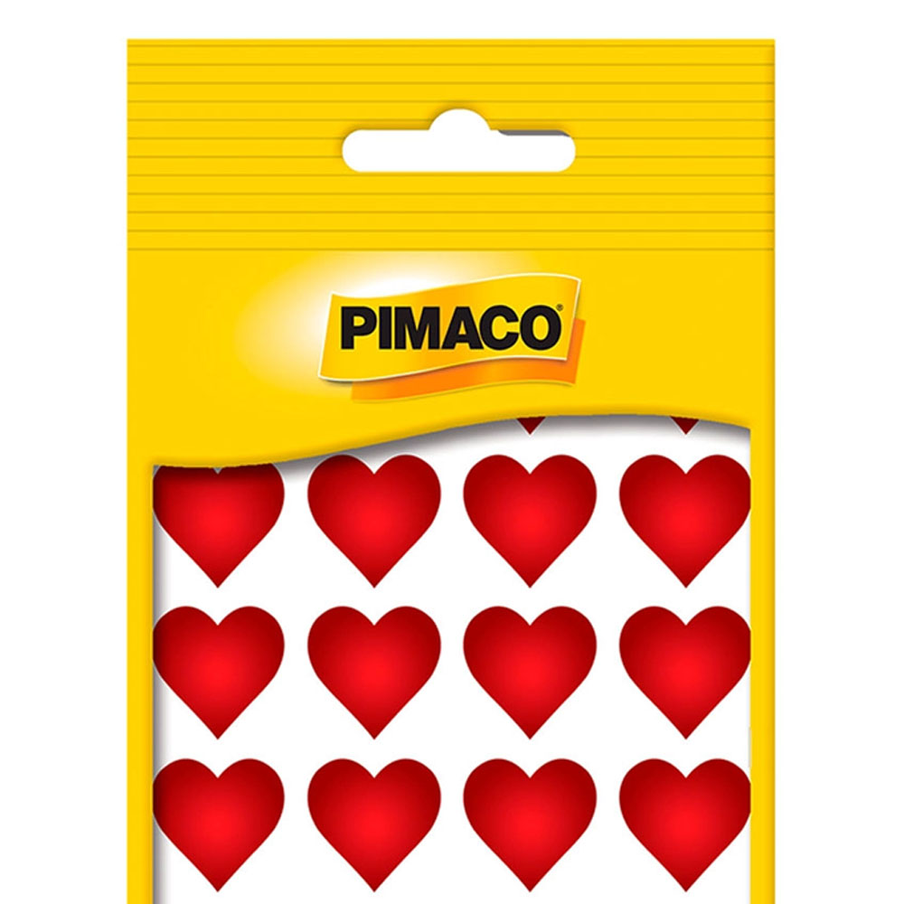 Foto 2 de Etiqueta adesiva coração 18mm com 100 unidades pimaco