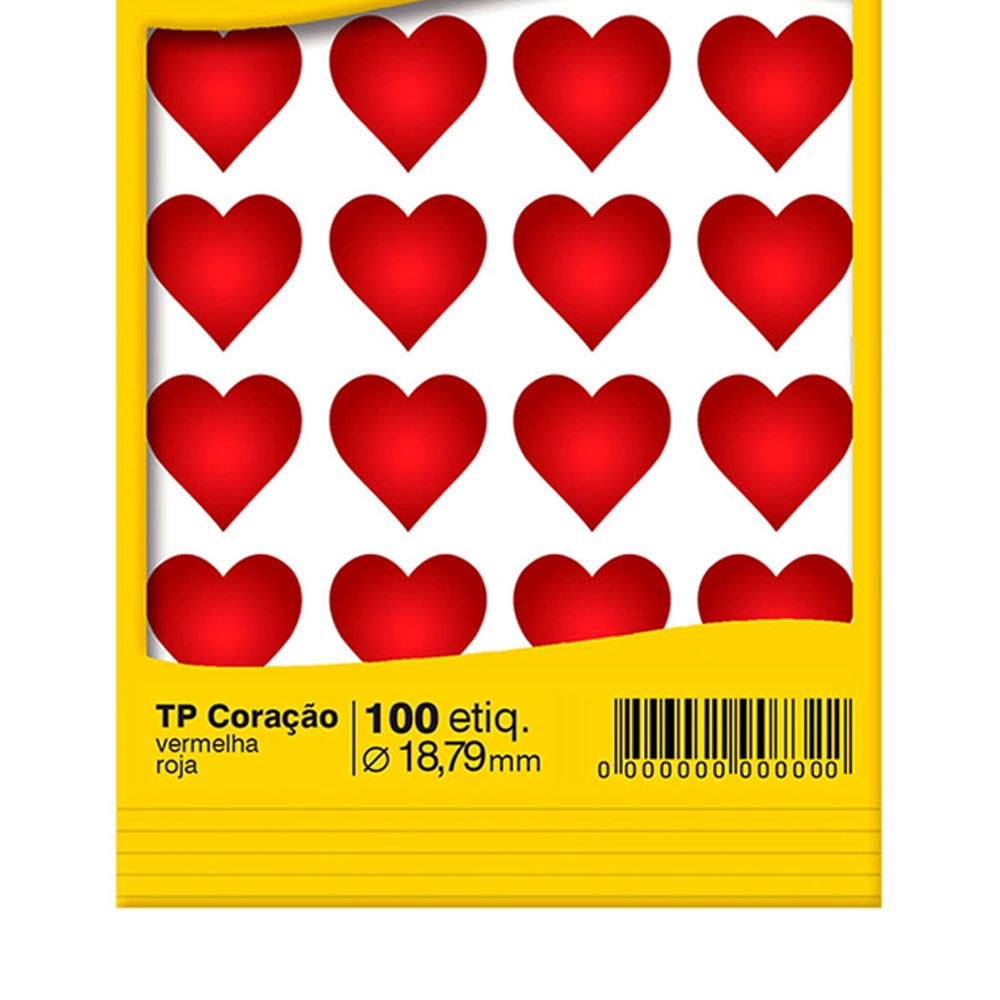Foto 3 de Etiqueta adesiva coração 18mm com 100 unidades pimaco