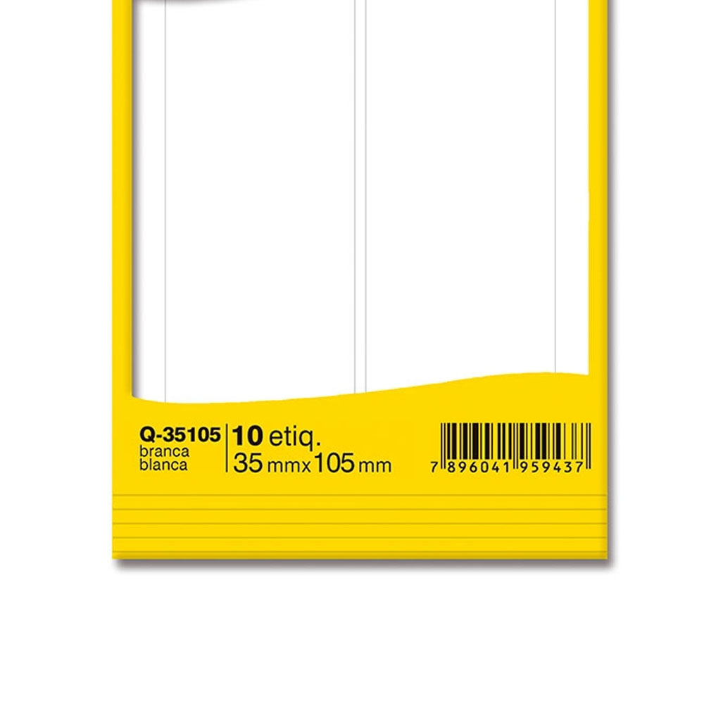Foto 2 de Etiqueta adesiva branca 35x105mm com 10 etiquetas pimaco