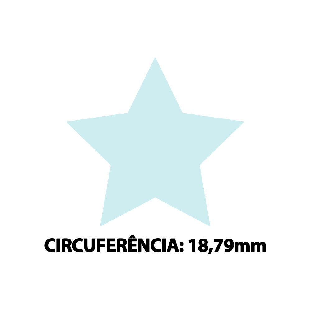 Foto 3 de Etiqueta adesiva lisa 18,79mm estrela multicolor pastel