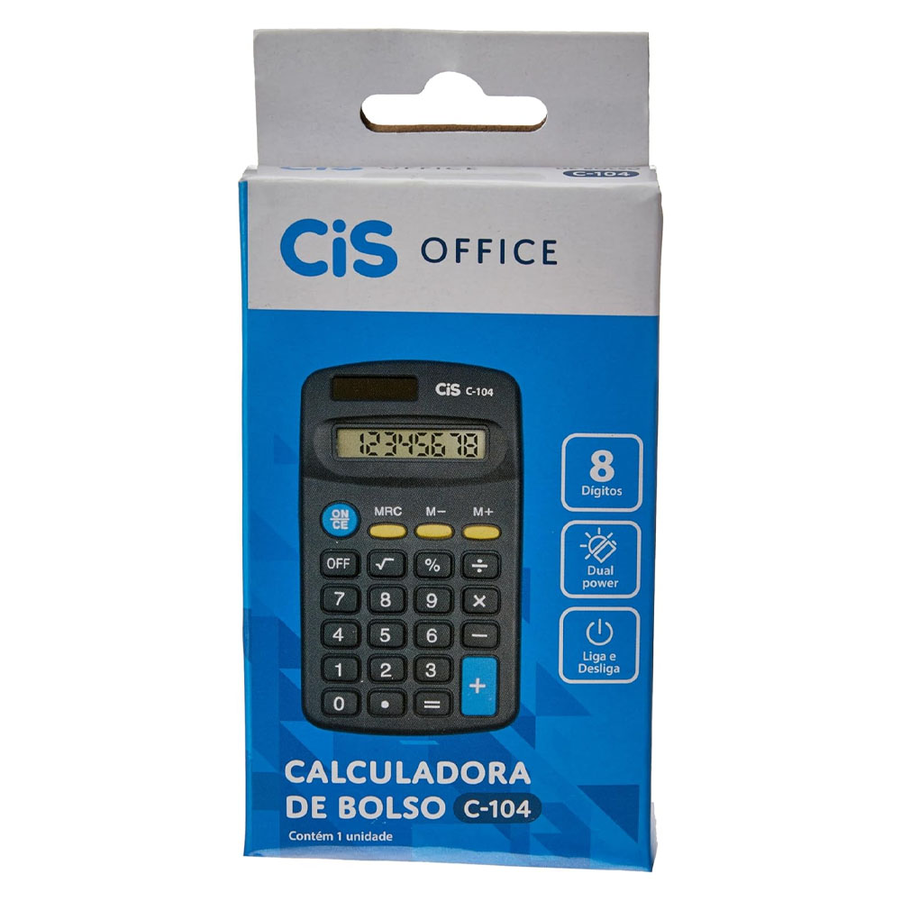 Foto 3 de Calculadora de bolso c 104/8 cis