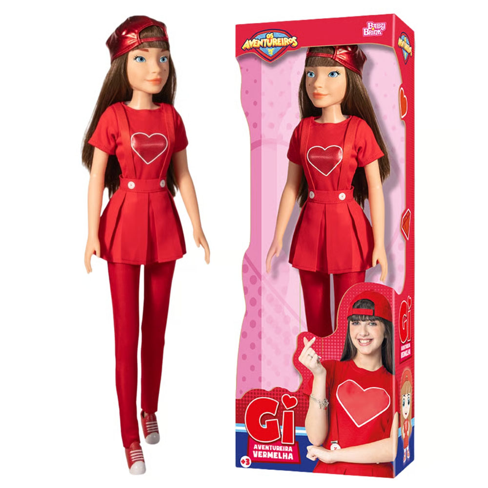 Foto 2 de Boneca gi aventureira vermelha luccas neto baby blink