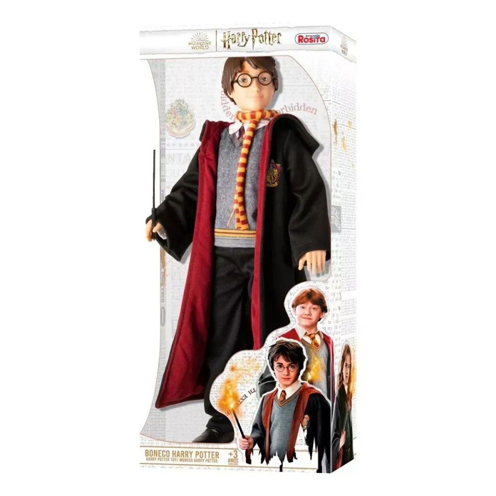 Foto 2 de Boneco harry potter articulado 45cm c/ acessórios rosita