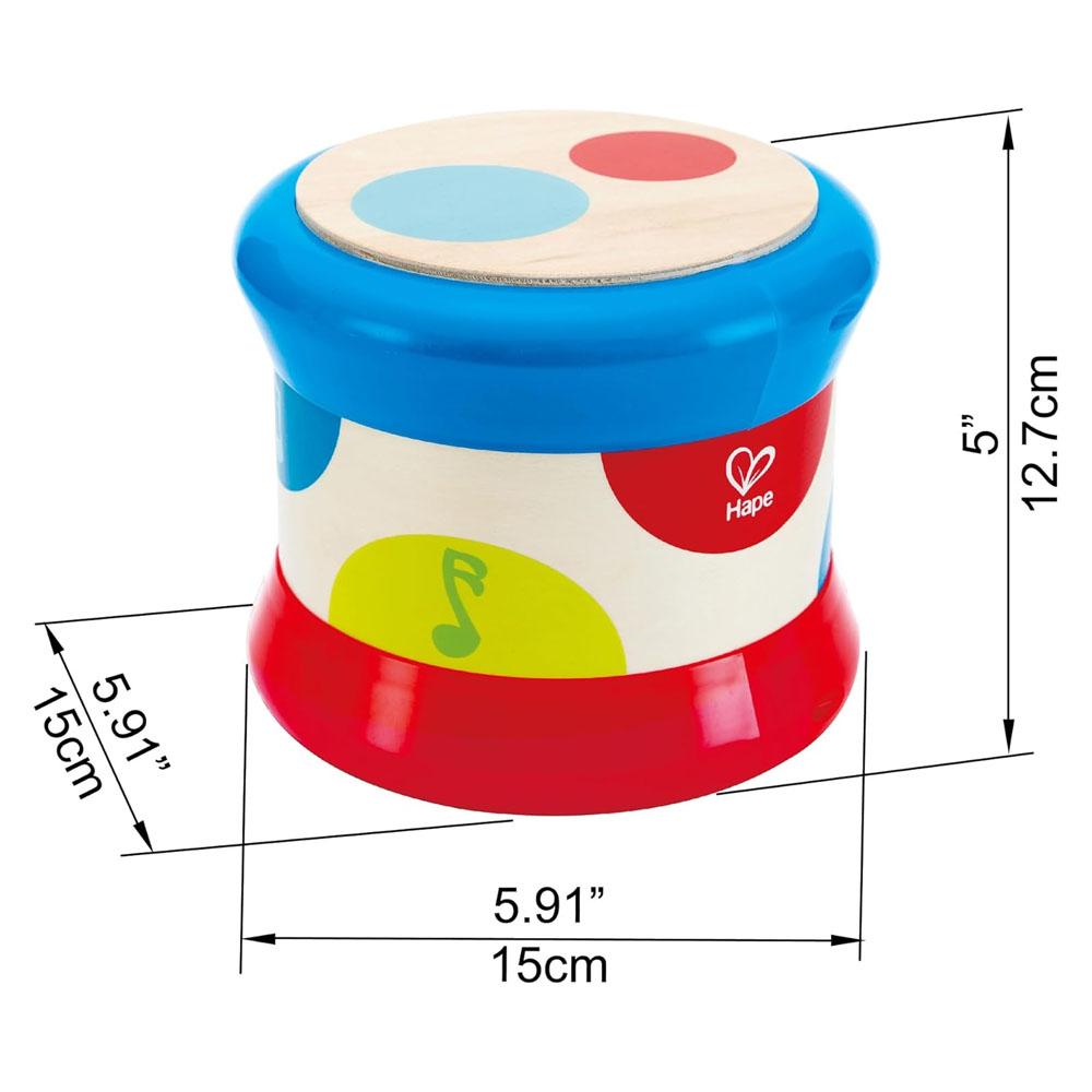 Foto 3 de Tambor musical infantil em madeira hape xalingo