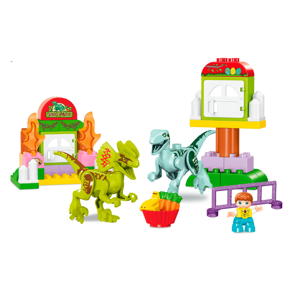 Foto 2 de Blocos de montar dino park 37pçs encaixe xalingo