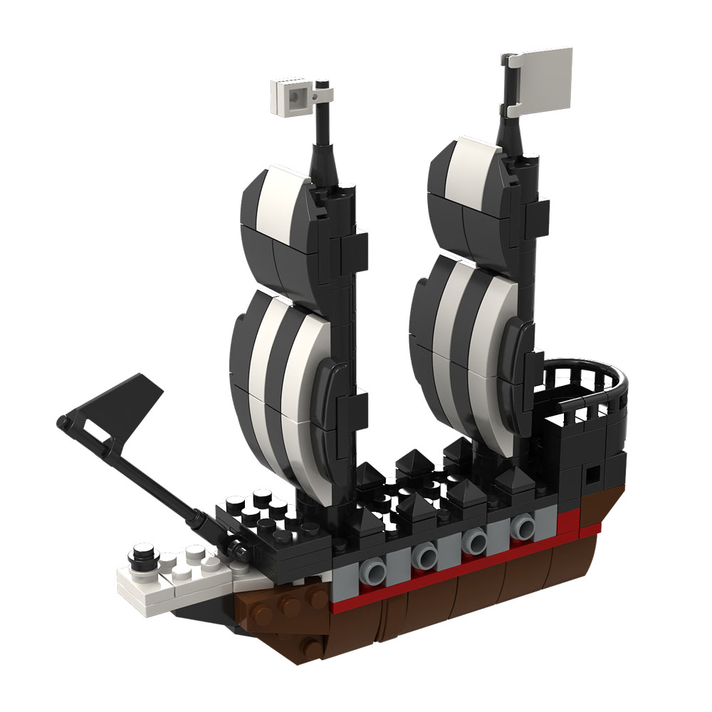 Foto 2 de Blocos de montar piratas navio 200 peças xalingo
