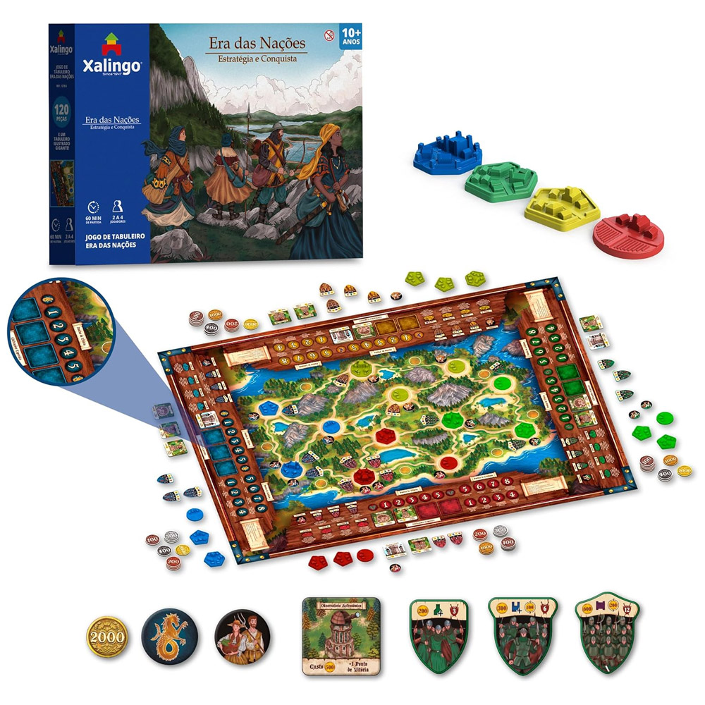 Foto 3 de Jogo de tabuleiro era das nações 120 peças xalingo