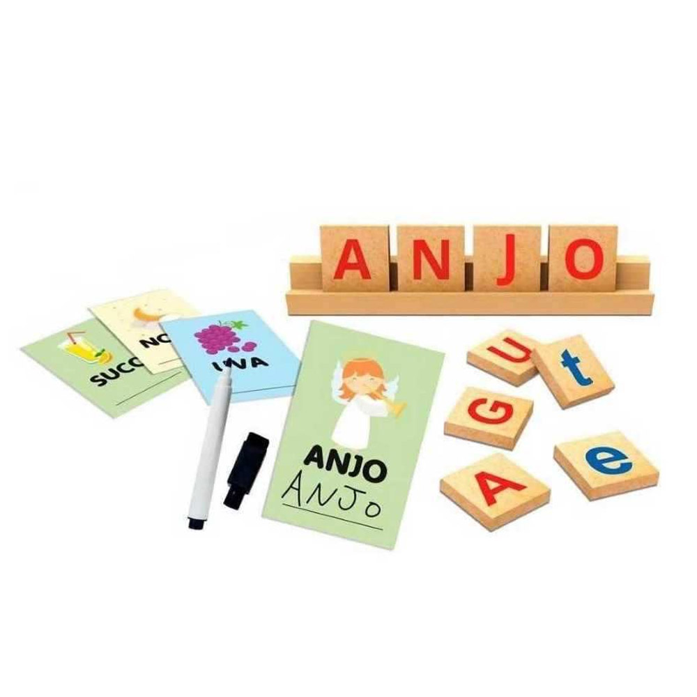 Foto 3 de Jogo abc montando palavras 72 peças estimula tdah xalingo