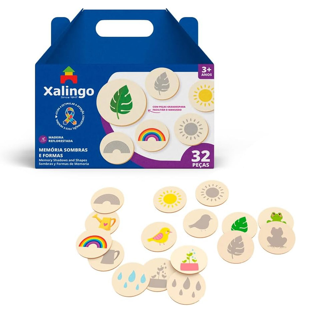 Foto 3 de Jogo da memória e sombras 32 peças xalingo