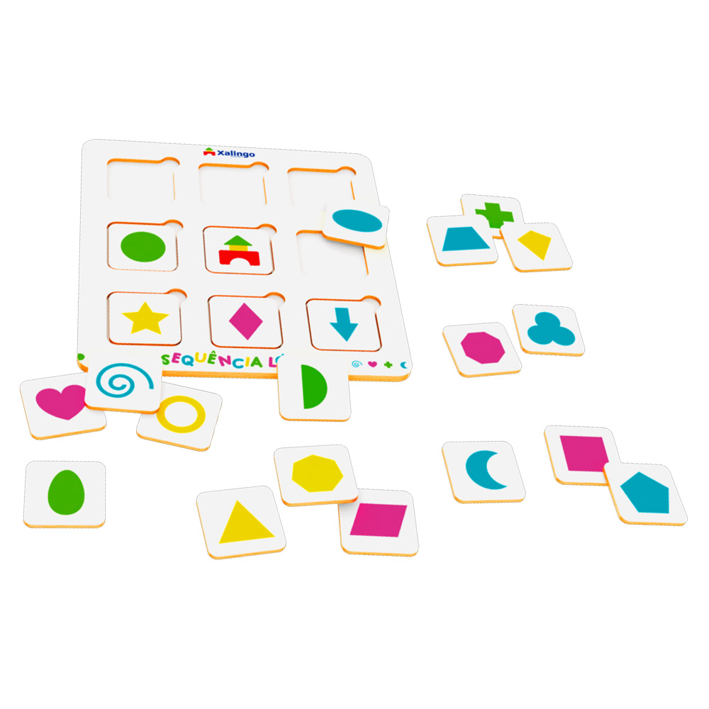 Foto 3 de Sequência lógica das formas 15 peças ajuda tdah xalingo