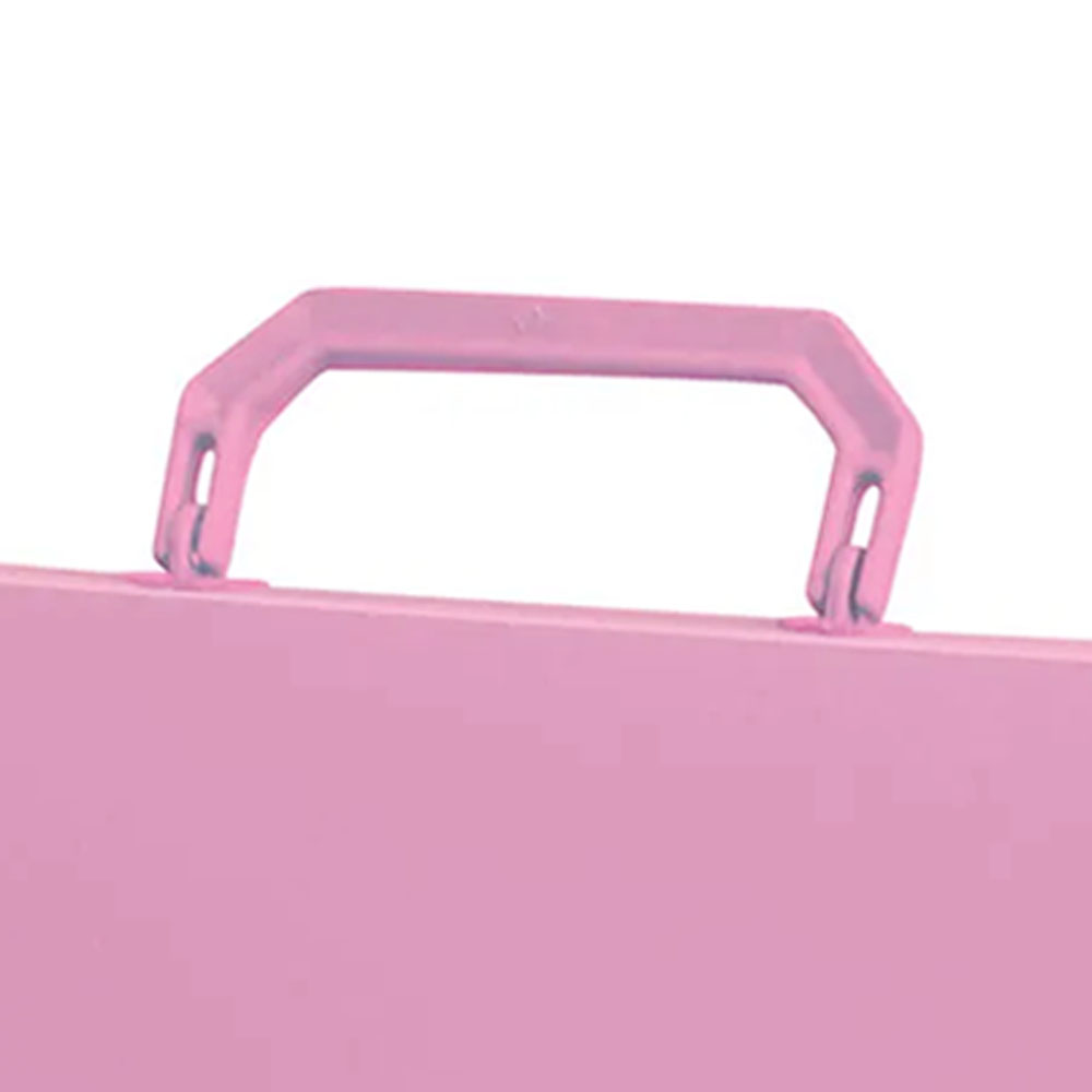 Foto 2 de Pasta maleta ofício tons pastel rosa 1 unidade acp