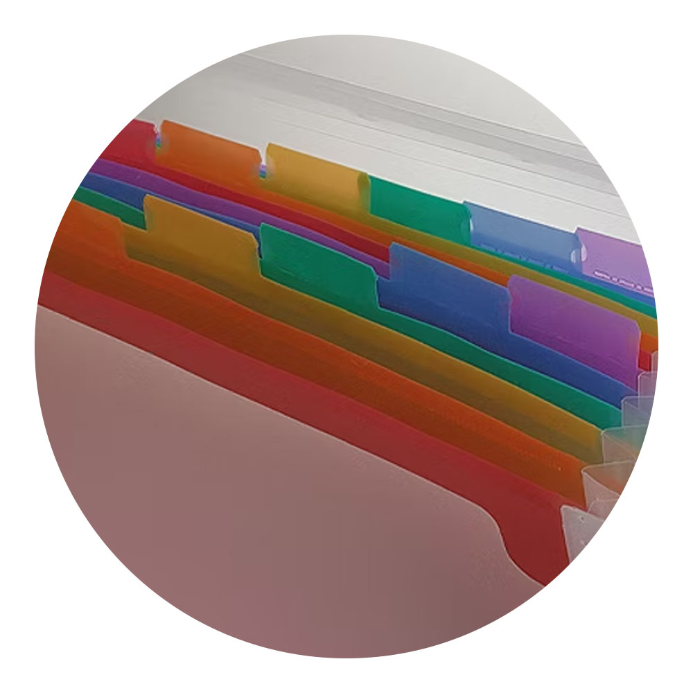 Foto 3 de Pasta sanfonada a4 c/ 12 divisórias 235x330x30mm colors acp