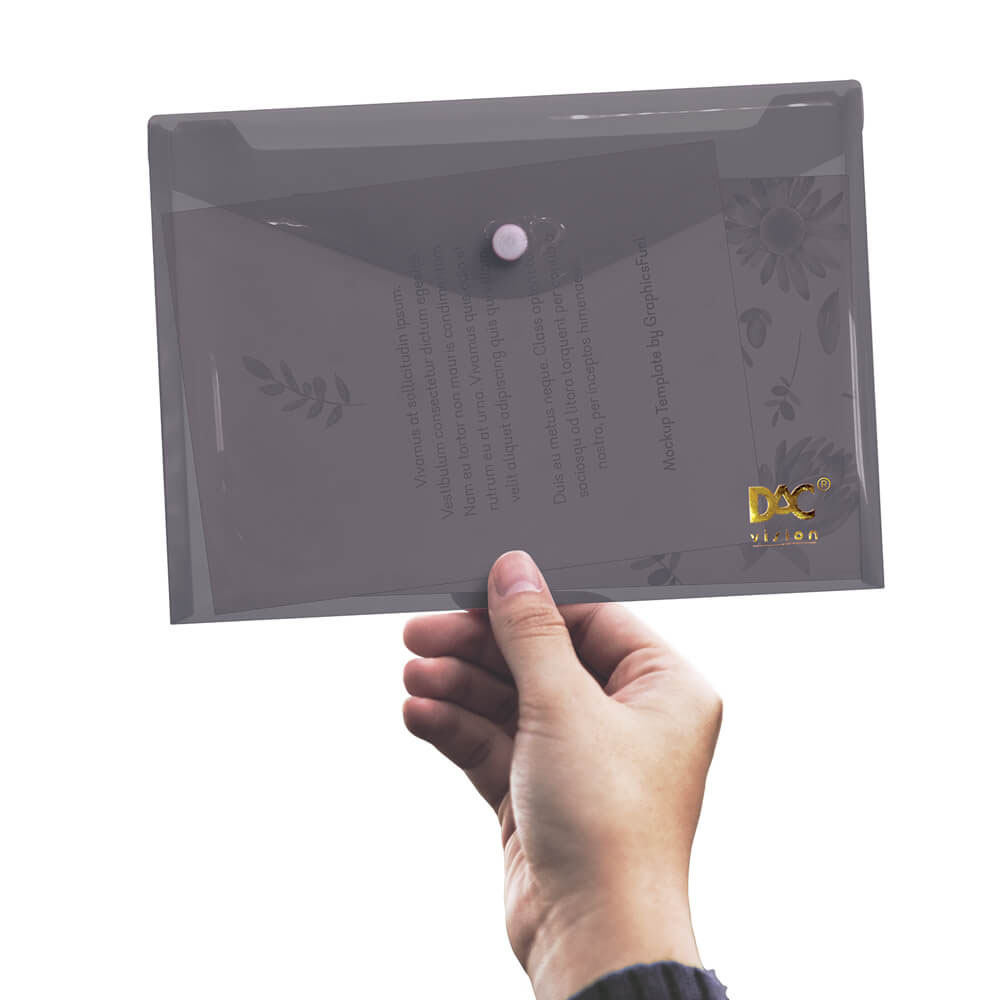 Foto 2 de Pasta malote com botão 360x235mm 1und fumê dac