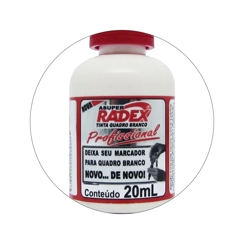 Foto 3 de Kit 12 tintas marcador quadro branco 20ml vermelho radex