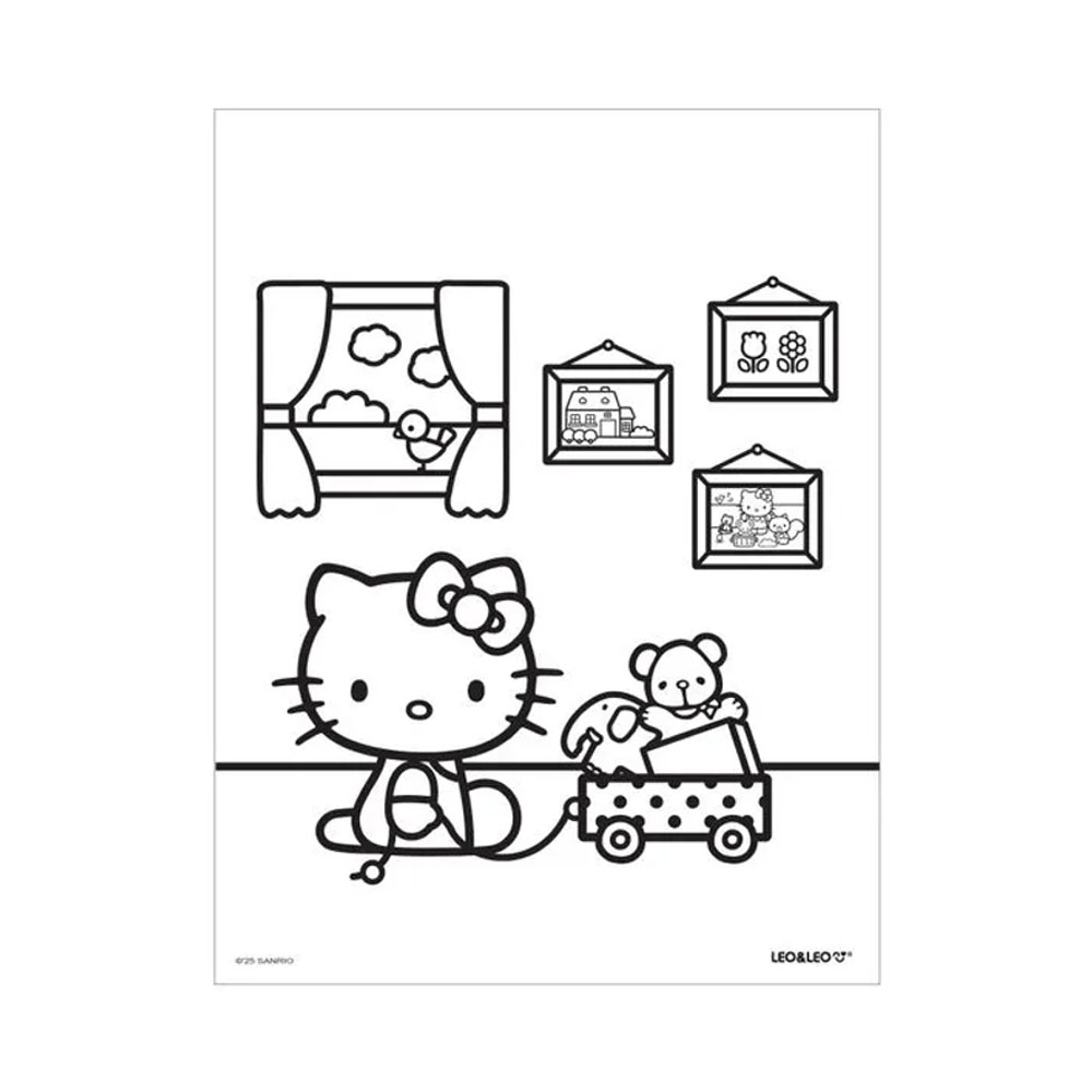 Foto 3 de Maleta de colorir 16 paginas + 12 cores hello kitty leo&leo