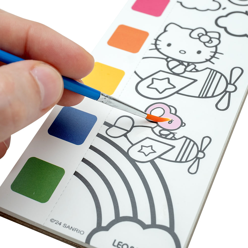 Foto 3 de Bloco p/ colorir c/ aquarela e pincel hello kitty leo&leo