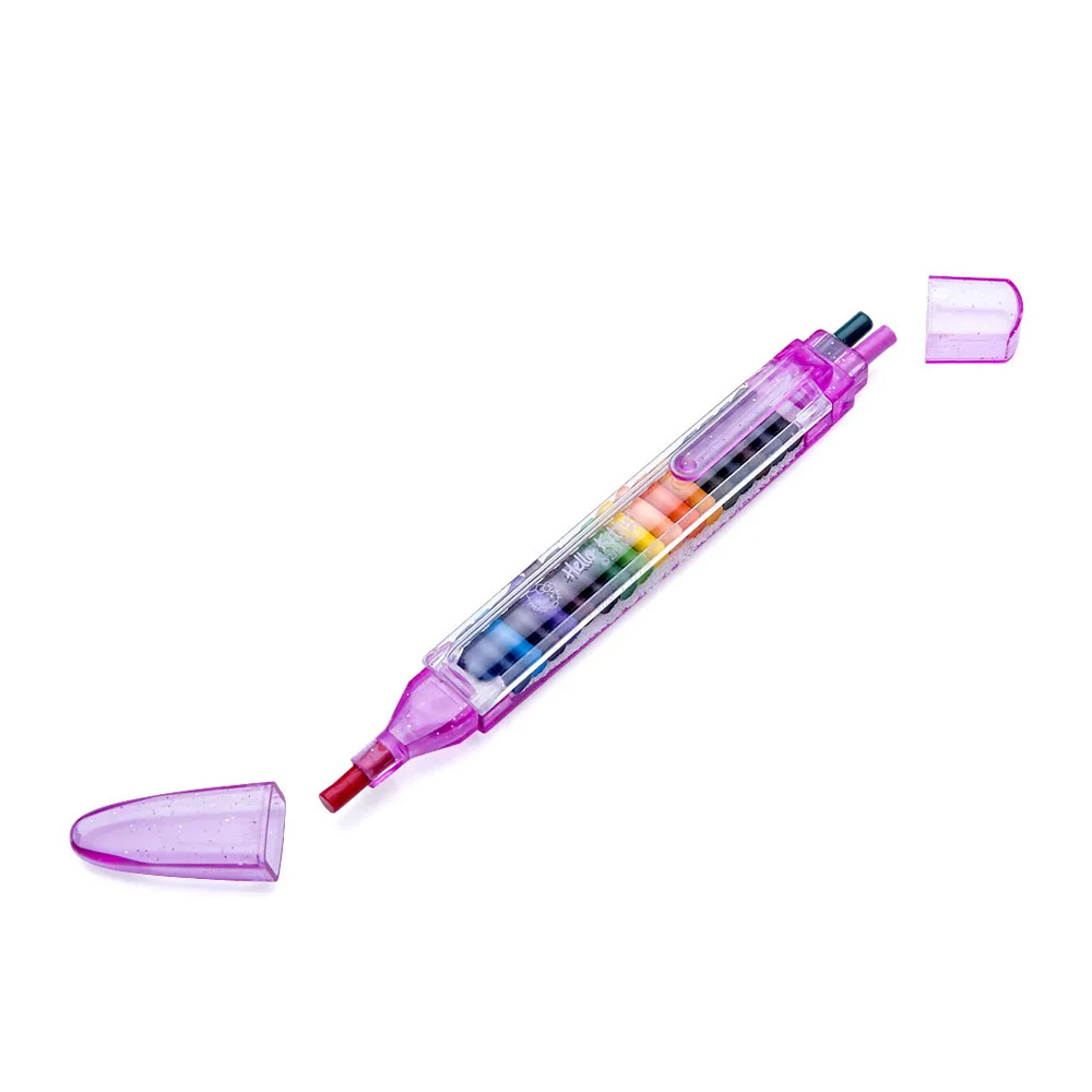 Foto 2 de Giz de cera troca ponta 20 cores hello kitty leo&leo