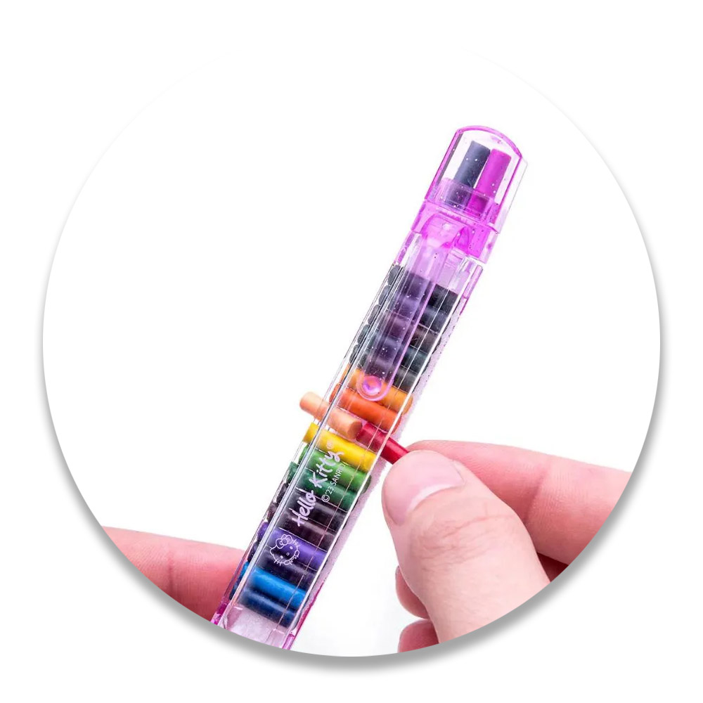 Foto 3 de Giz de cera troca ponta 20 cores hello kitty leo&leo