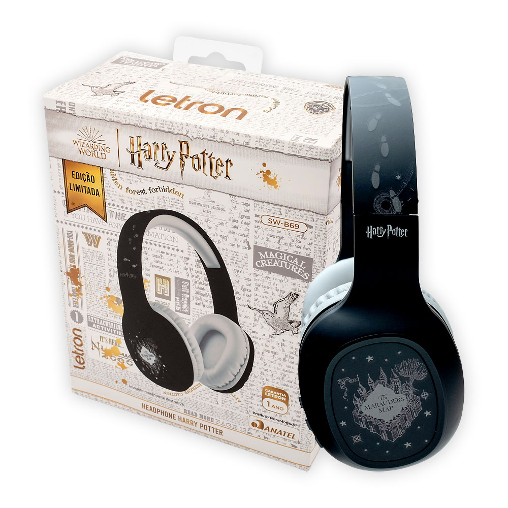 Foto 3 de Fone de ouvido headphone s/fio bluetooth harry potter letron