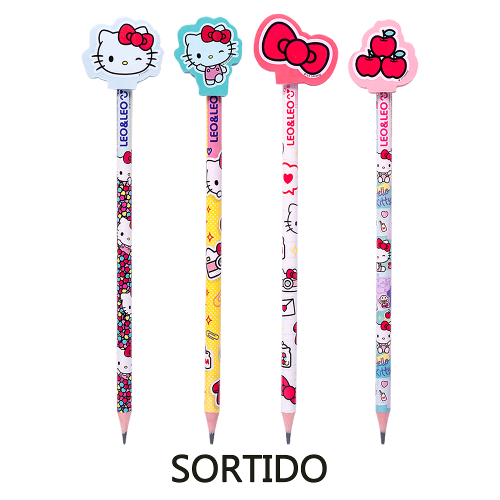 Foto 2 de Lápis grafite hb  borracha hello kitty sortido 1und leonora