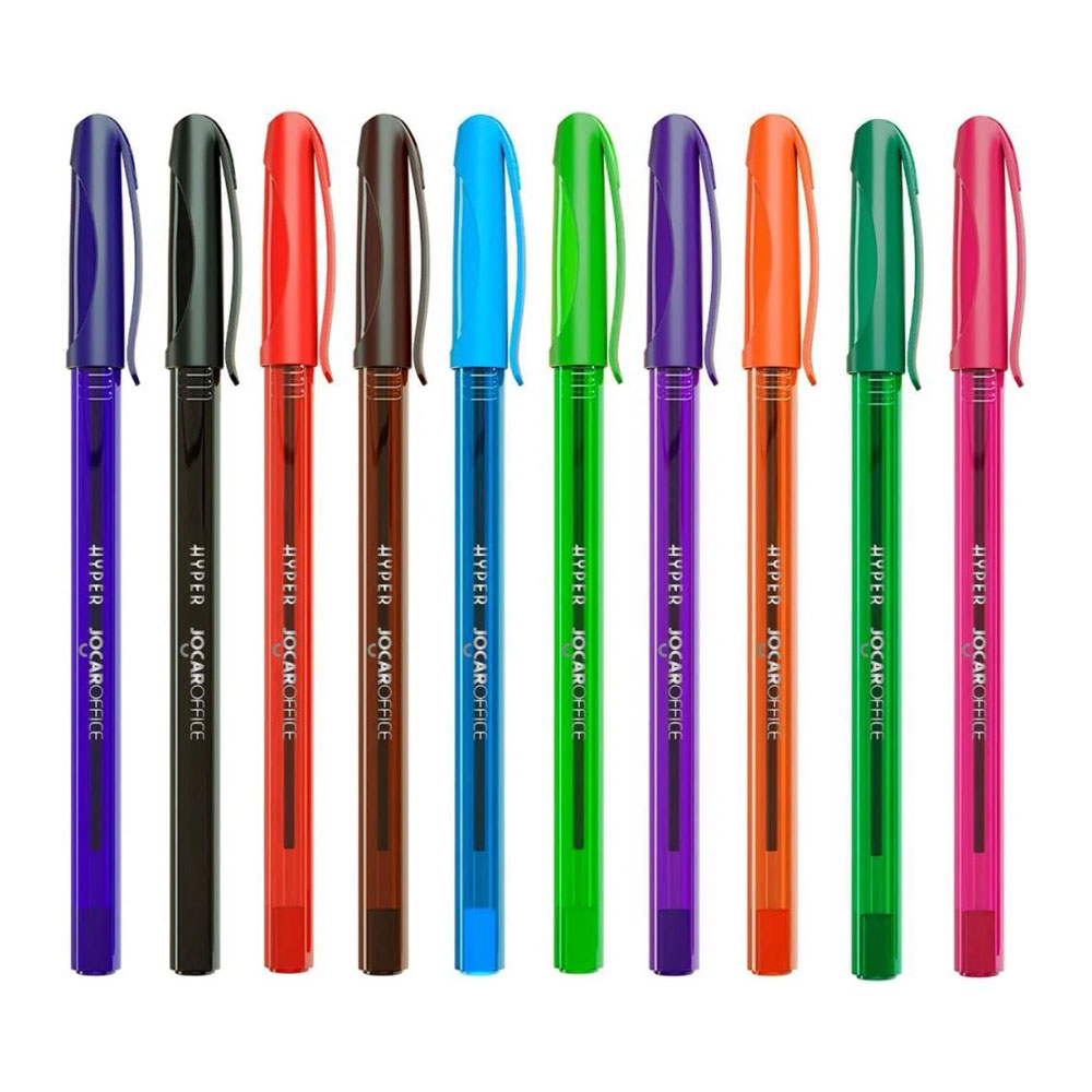 Foto 2 de Caneta esferográfica 1.0mm hyper 10 cores jocaroffice