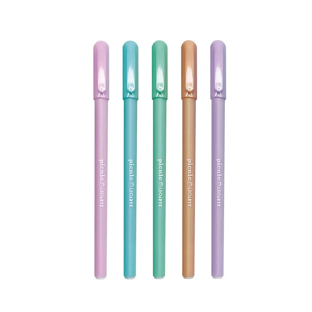 Foto 2 de Caneta esferográfica 0.7mm picnic 5 cores leoarte leonora